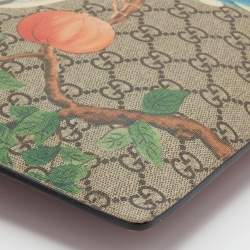 Pre Owned Gucci Multicolor GG Supreme Canvas Tian Zip Pouch