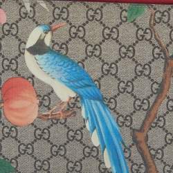 Pre Owned Gucci Multicolor GG Supreme Canvas Tian Zip Pouch