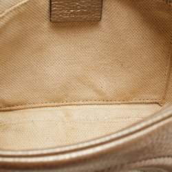 Pre Owned Gucci Metallic Leather Small Soho Disco Crossbody Bag