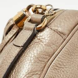 Pre Owned Gucci Metallic Leather Small Soho Disco Crossbody Bag