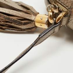 Pre Owned Gucci Metallic Leather Small Soho Disco Crossbody Bag