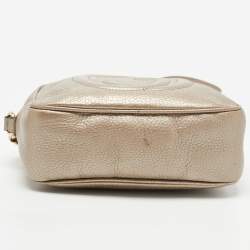 Pre Owned Gucci Metallic Leather Small Soho Disco Crossbody Bag