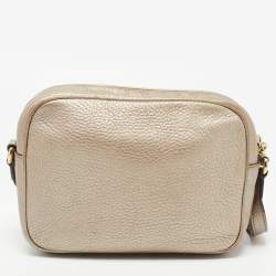Pre Owned Gucci Metallic Leather Small Soho Disco Crossbody Bag