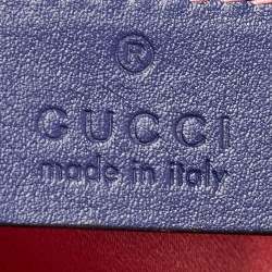 Gucci Blue Matelassé Velvet Small GG Marmont Shoulder Bag