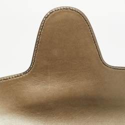 Pre Owned Gucci Gun Metal Guccissima Patent Leather Large Emily Chain Shoulder Bag