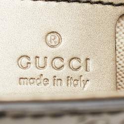 Pre Owned Gucci Gun Metal Guccissima Patent Leather Large Emily Chain Shoulder Bag