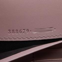 Gucci Pink Guccissima Leather Mayfair Bow Continental Flap Wallet