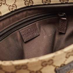 Gucci Beige/Brown GG Canvas and Leather Web Pocket Messengers Bag