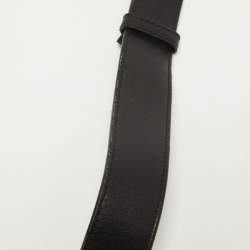 Pre Owned Gucci Black Matelassé Leather GG Marmont Belt Bag