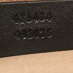 Pre Owned Gucci Black Matelassé Leather GG Marmont Belt Bag