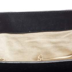 Pre Owned Gucci Black Guccissima Leather Large Emily Chain Shoulder Bag