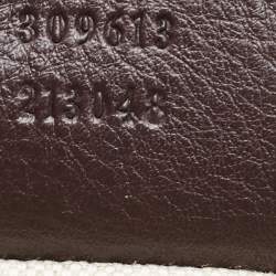 Pre Owned Gucci Dark Brown GG Supreme Canvas and Leather Medium Nice Tote