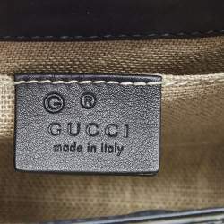 Gucci Navy Blue MIcroguccissima Leather Mini Emily Chain Shoulder Bag