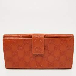 Gucci Orange Guccissima Leather Long Wallet
