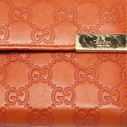 Gucci Orange Guccissima Leather Long Wallet