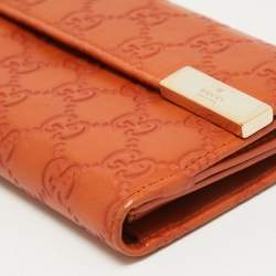 Gucci Orange Guccissima Leather Long Wallet
