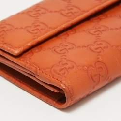 Gucci Orange Guccissima Leather Long Wallet