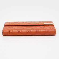 Gucci Orange Guccissima Leather Long Wallet