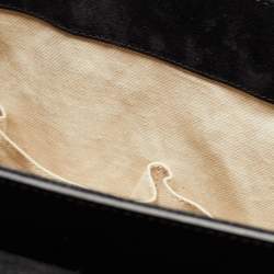 Pre Owned Gucci Black Patent Leather Large Emily Chain Shoulder Bag