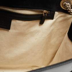 Pre Owned Gucci Black Patent Leather Large Emily Chain Shoulder Bag