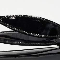 Pre Owned Gucci Black Patent Leather Large Emily Chain Shoulder Bag