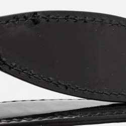 Pre Owned Gucci Black Patent Leather Large Emily Chain Shoulder Bag