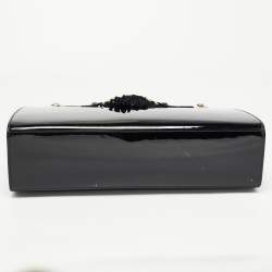 Pre Owned Gucci Black Patent Leather Large Emily Chain Shoulder Bag