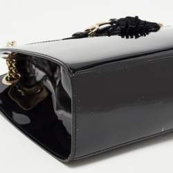 Pre Owned Gucci Black Patent Leather Large Emily Chain Shoulder Bag