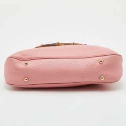 Gucci Light Pink Leather Anita Bamboo Hobo