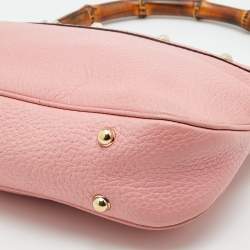 Gucci Light Pink Leather Anita Bamboo Hobo