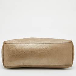 Pre Owned Gucci Metallic Gold Leather Medium Soho Chain Shoulder Bag