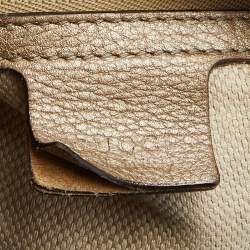 Pre Owned Gucci Metallic Gold Leather Medium Soho Chain Shoulder Bag