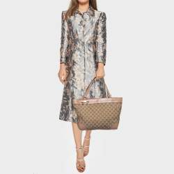 Pre Owned Gucci Beige GG Canvas Mayfair Bow Tote