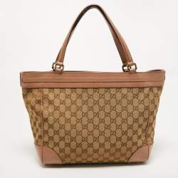 Pre Owned Gucci Beige GG Canvas Mayfair Bow Tote