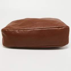 Pre Owned Gucci Brown Leather Medium Horsebit Handle Hobo 