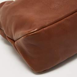 Pre Owned Gucci Brown Leather Medium Horsebit Handle Hobo 