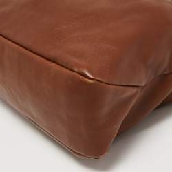 Pre Owned Gucci Brown Leather Medium Horsebit Handle Hobo 