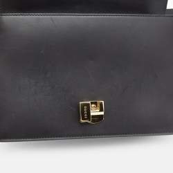 مملوكة مسبقًا Gucci Black Leather Sylvie Shoulder Bag