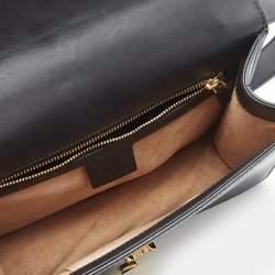 مملوكة مسبقًا Gucci Black Leather Sylvie Shoulder Bag