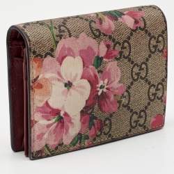 Gucci Multicolor GG Supreme Blooms Canvas Card Case