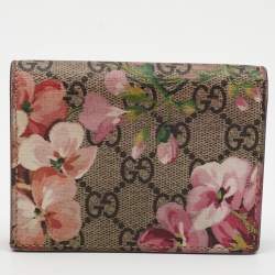 Gucci Multicolor GG Supreme Blooms Canvas Card Case