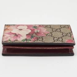 Gucci Multicolor GG Supreme Blooms Canvas Card Case