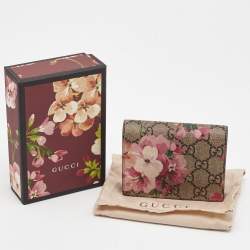 Gucci Multicolor GG Supreme Blooms Canvas Card Case