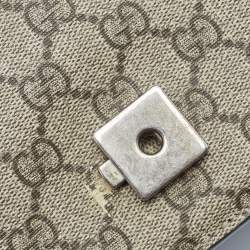Gucci Black/Beige GG Supreme Canvas and Suede Medium Dionysus Shoulder Bag