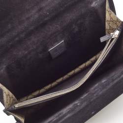 Gucci Black/Beige GG Supreme Canvas and Suede Medium Dionysus Shoulder Bag