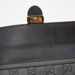 Gucci Black Guccissima Leather GG Icon Continental Wallet