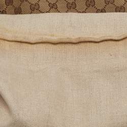 Pre Owned Gucci Brown/Beige GG Canvas Medium Icon Bit Hobo