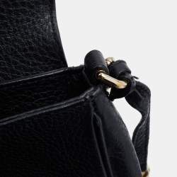 Pre Owned Gucci Black Leather Soho Flap Chain Crossbody Bag