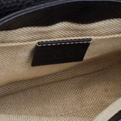 Pre Owned Gucci Black Leather Soho Flap Chain Crossbody Bag