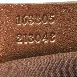 Pre Owned Gucci Gold/Brown GG Satin and Leather Princy Tote